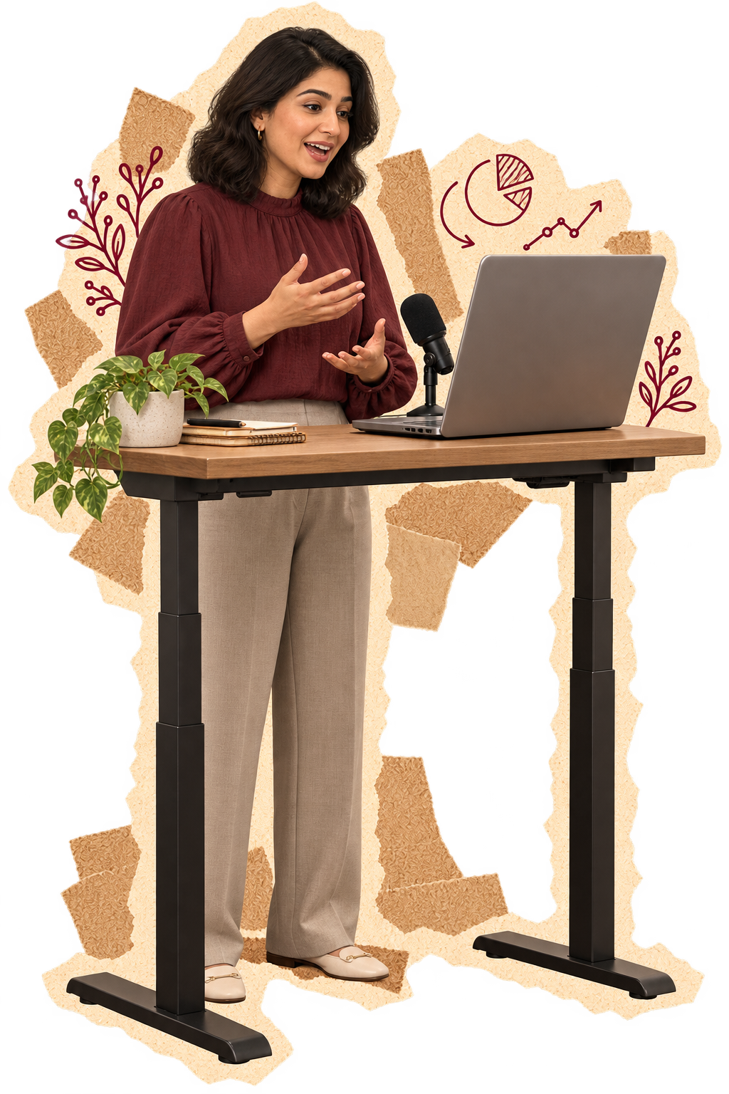 Mosaic teacher presenting live from a home studio